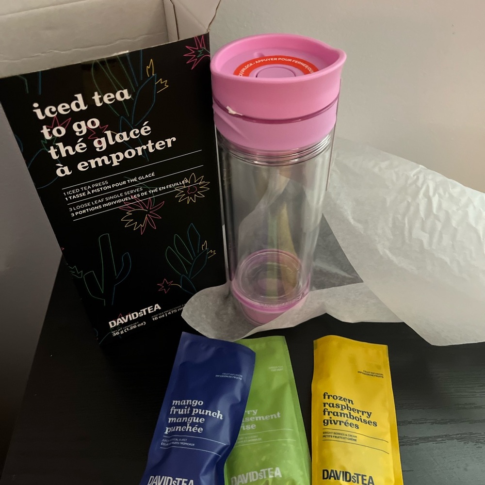 David's Tea Pink Iced Tea Press kit